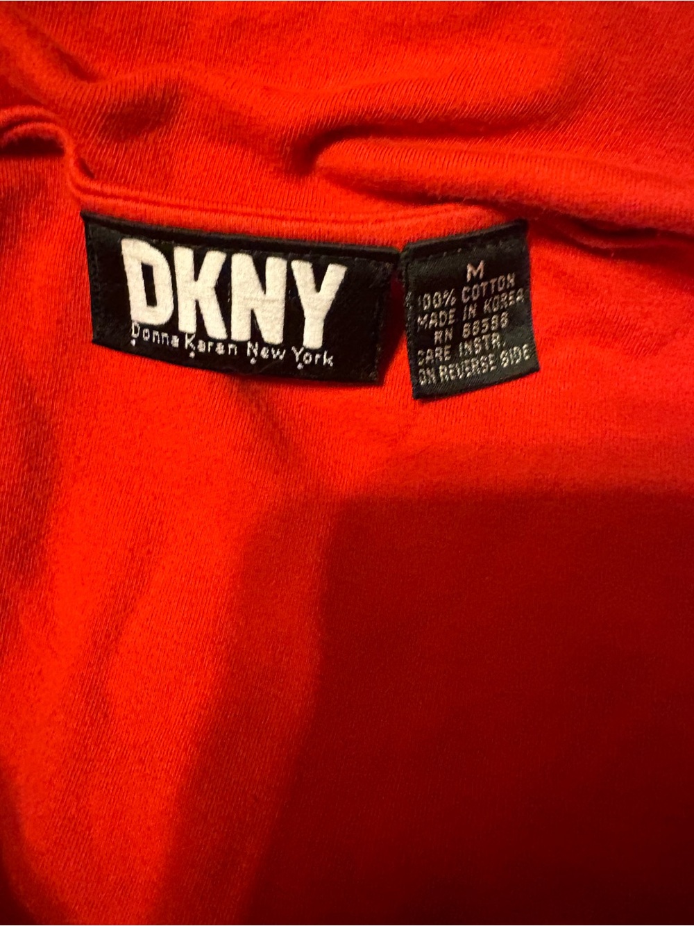 DKNY Men's Bright Red Crewneck Sweater